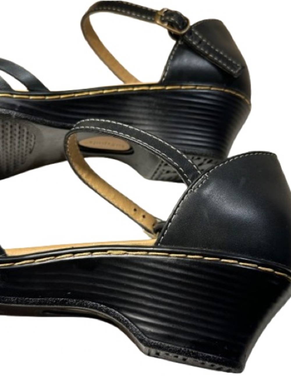 SOFTSPOTS ‘TATIANNA’ SANDAL BLACK LEATHER Size 10M - Picture 5 of 11